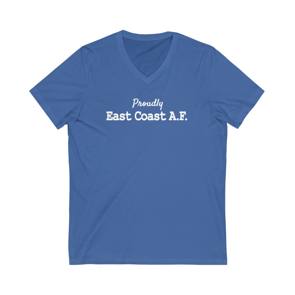 Proudly East Coast A.F. Unisex V-Neck T-Shirt-East Coast AF Apparel