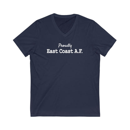 Proudly East Coast A.F. Unisex V-Neck T-Shirt-East Coast AF Apparel