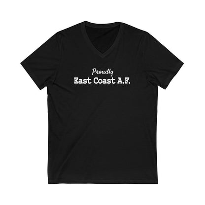 Proudly East Coast A.F. Unisex V-Neck T-Shirt-East Coast AF Apparel