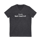 Proudly East Coast A.F. Unisex V-Neck T-Shirt-East Coast AF Apparel