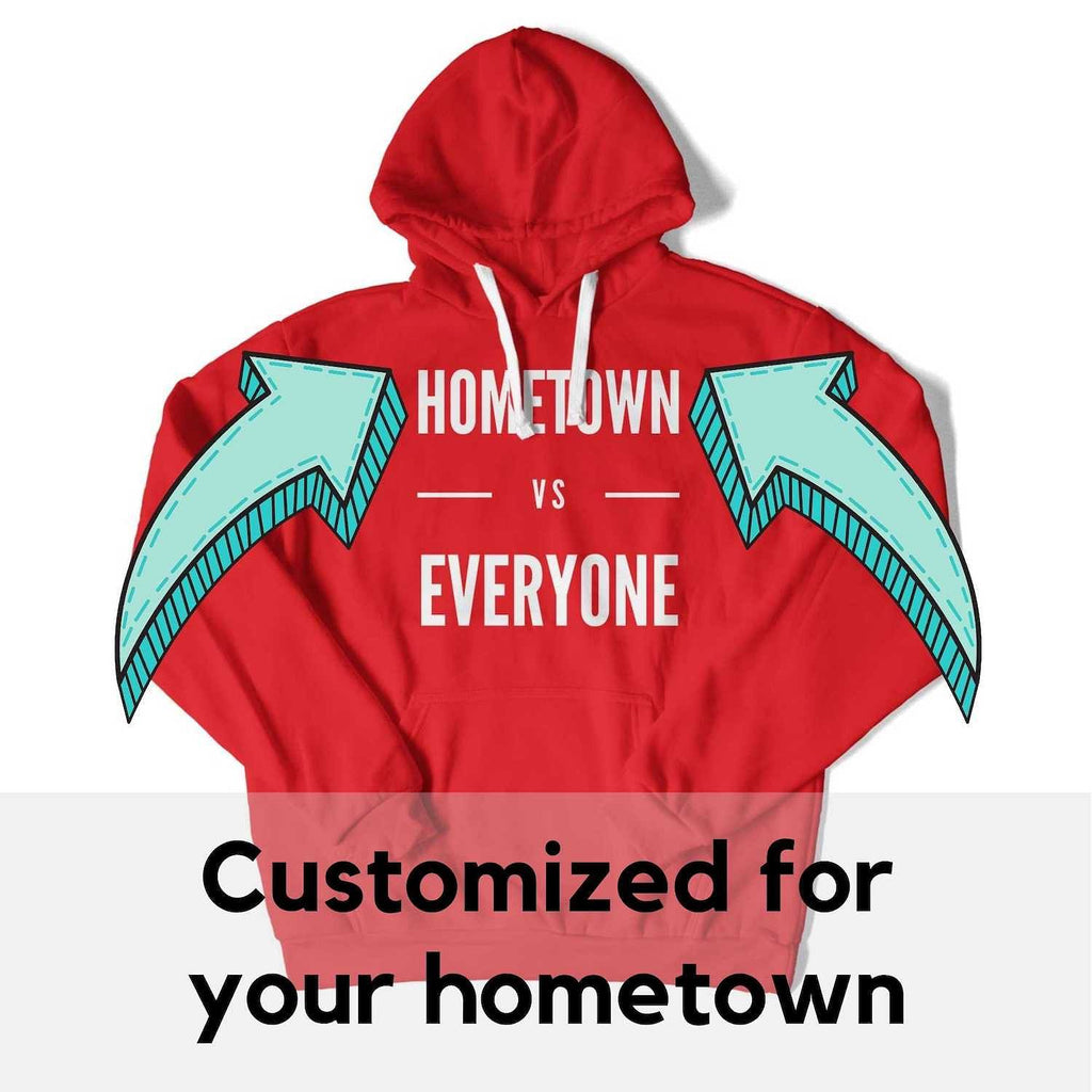 Customizable Hometown vs Everyone Unisex Hoodie-East Coast AF Apparel