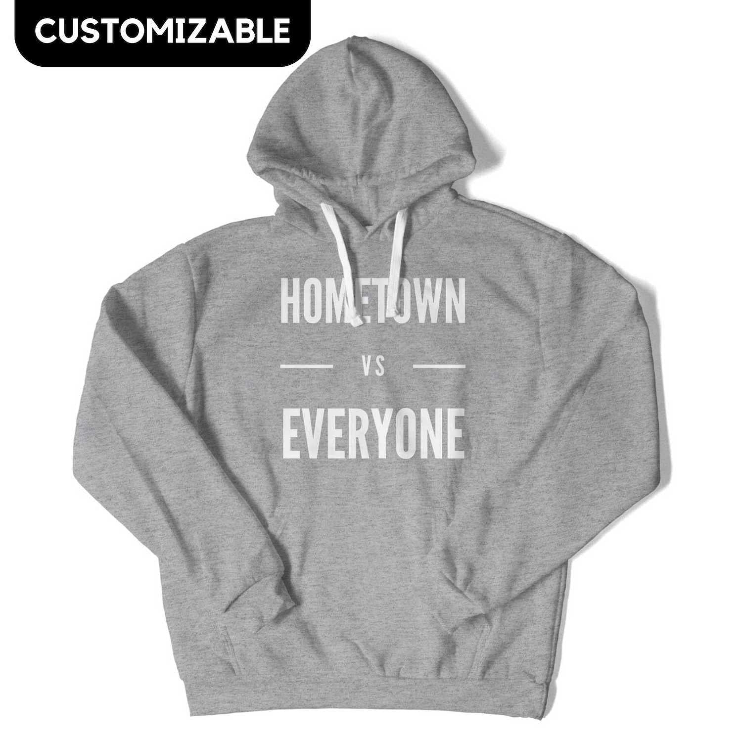 Customizable Hometown vs Everyone Unisex Hoodie-East Coast AF Apparel