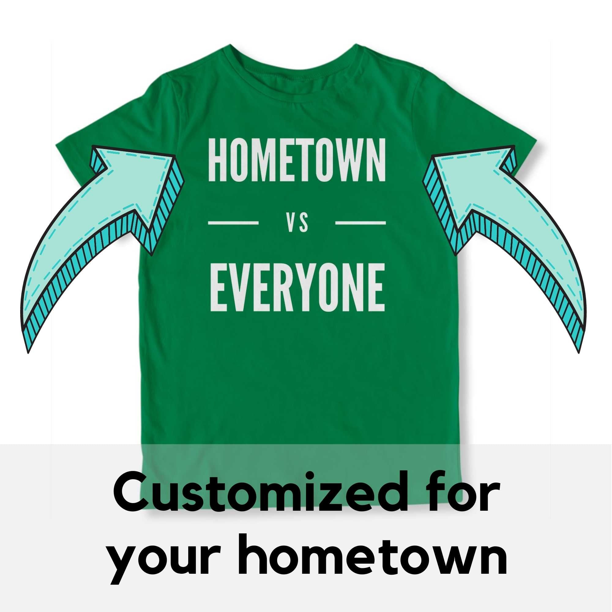Customizable Hometown vs Everyone Toddler T-Shirt-East Coast AF Apparel