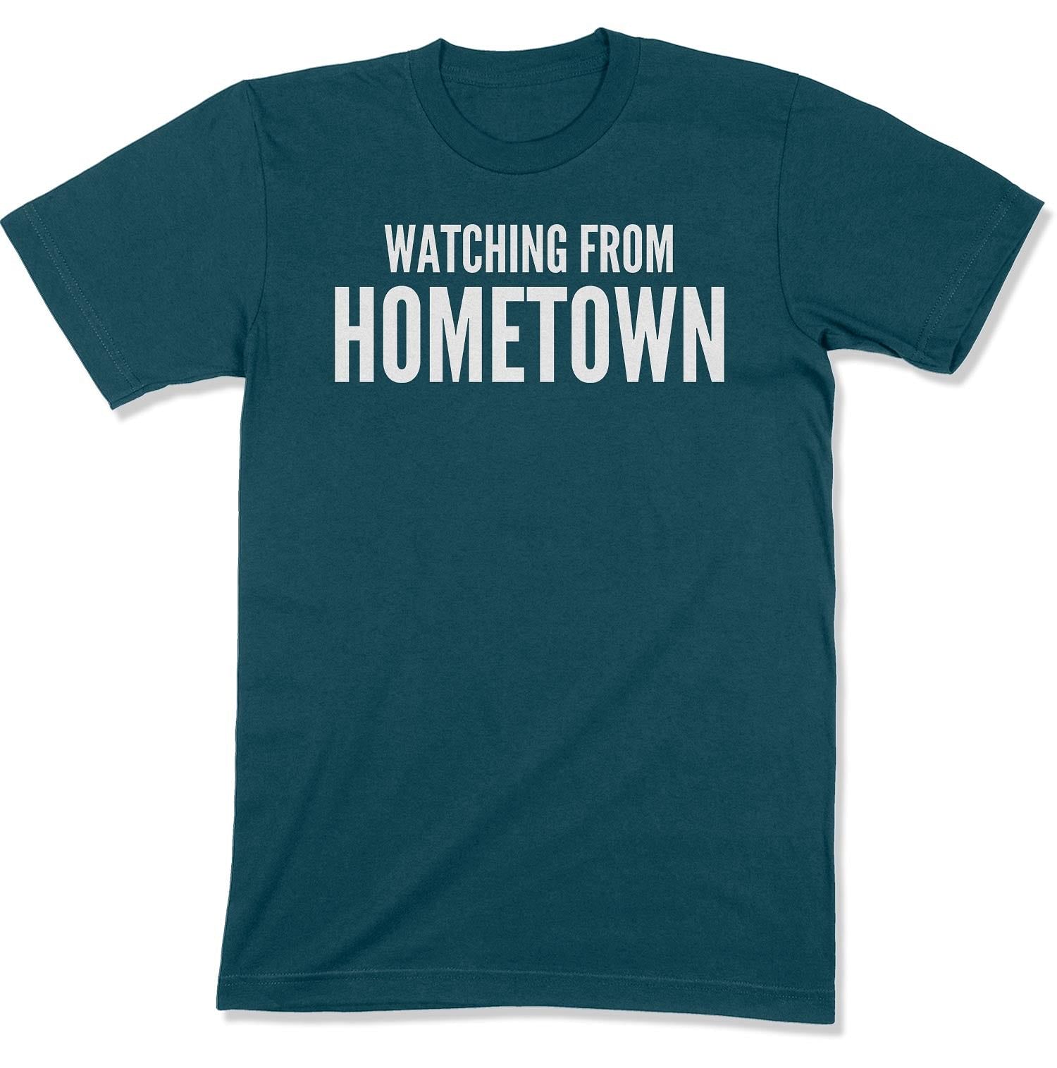Customizable Watching from Hometown Unisex T-Shirt-East Coast AF Apparel