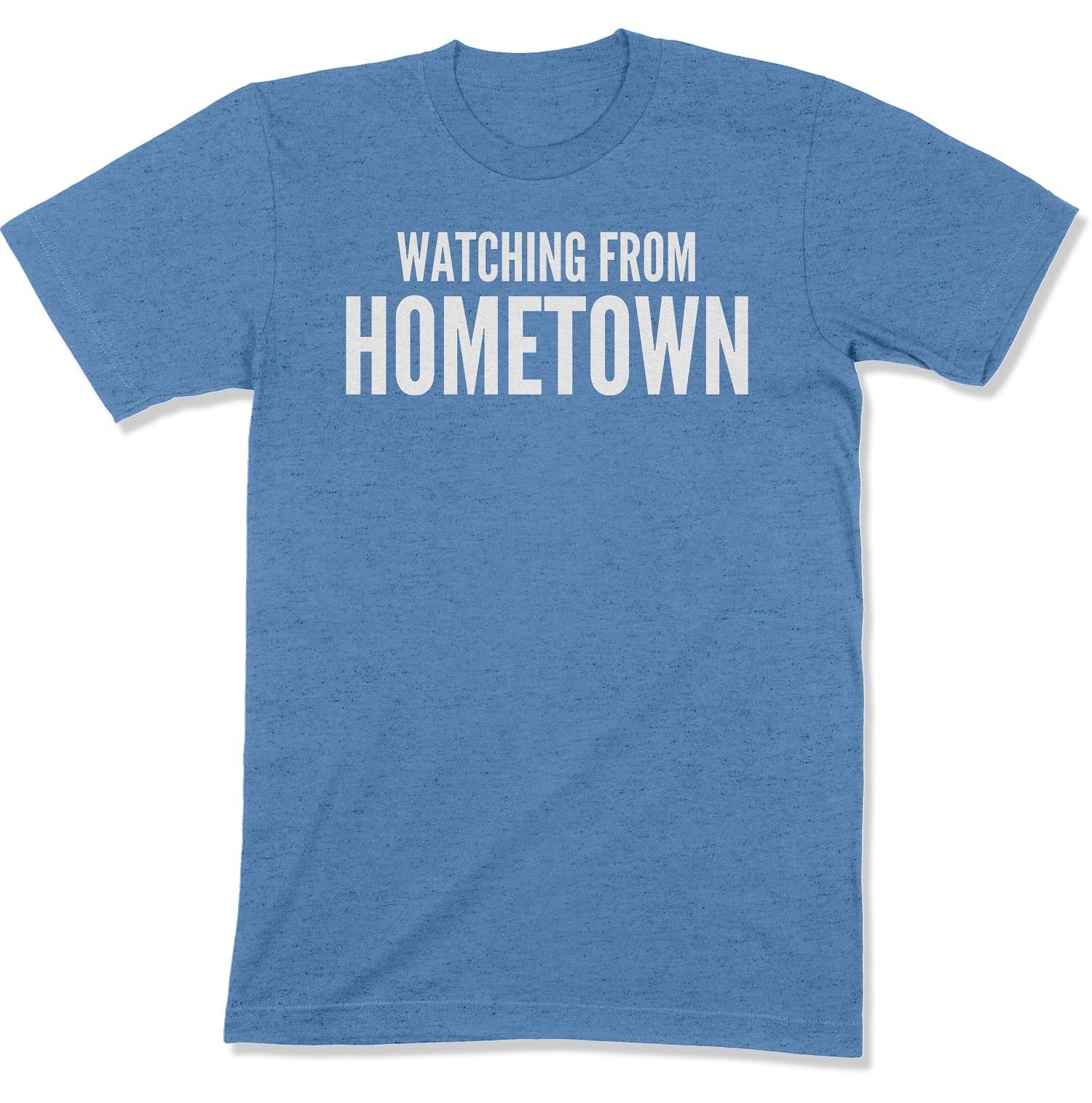Customizable Watching from Hometown Unisex T-Shirt-East Coast AF Apparel