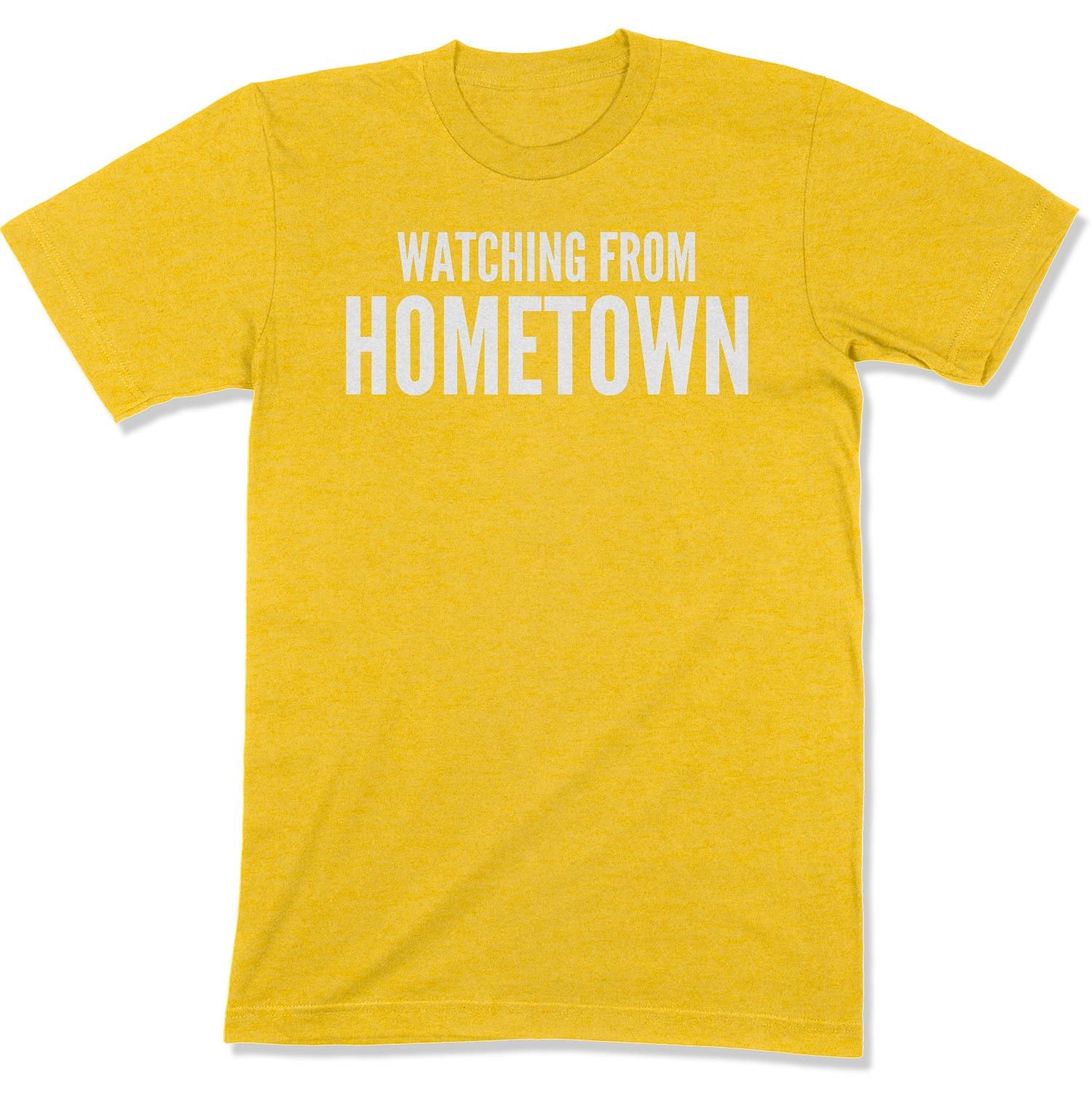 Customizable Watching from Hometown Unisex T-Shirt-East Coast AF Apparel