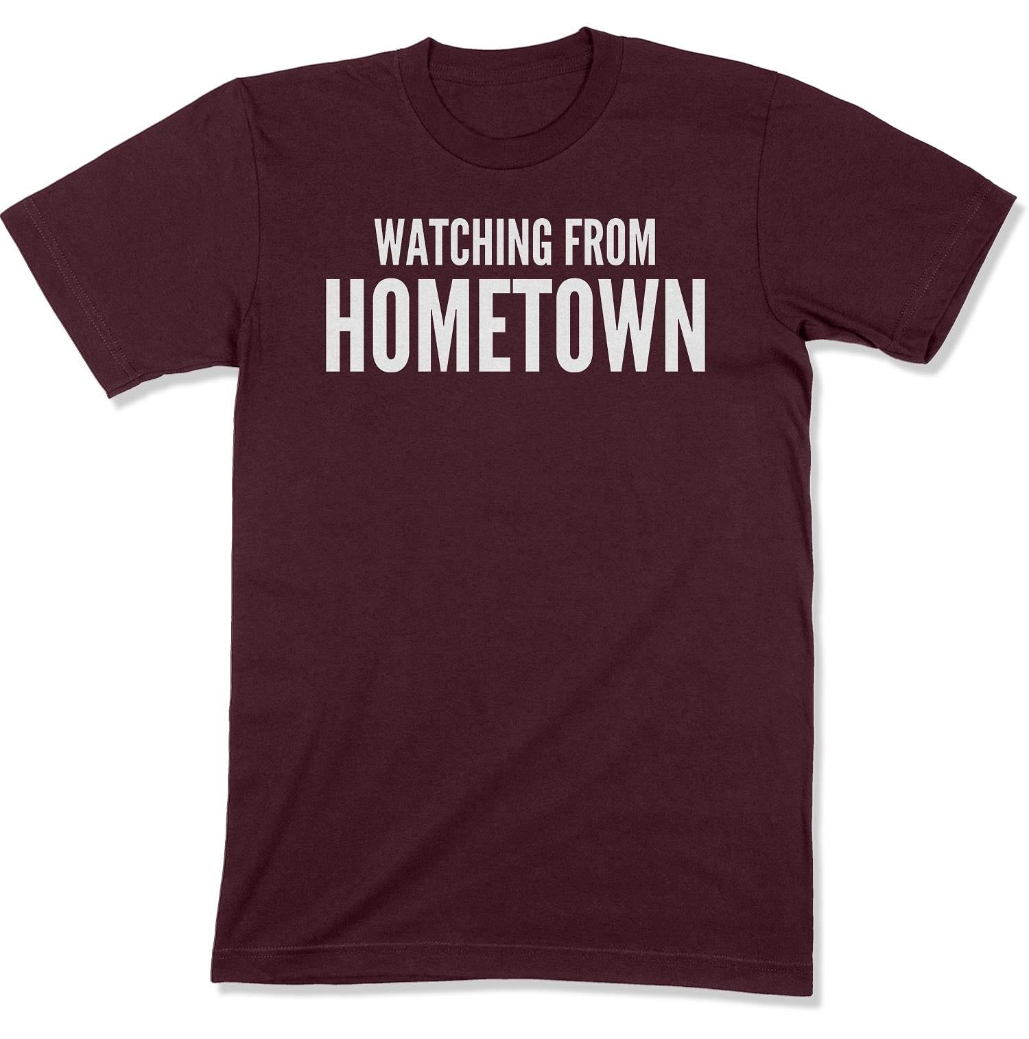 Customizable Watching from Hometown Unisex T-Shirt-East Coast AF Apparel
