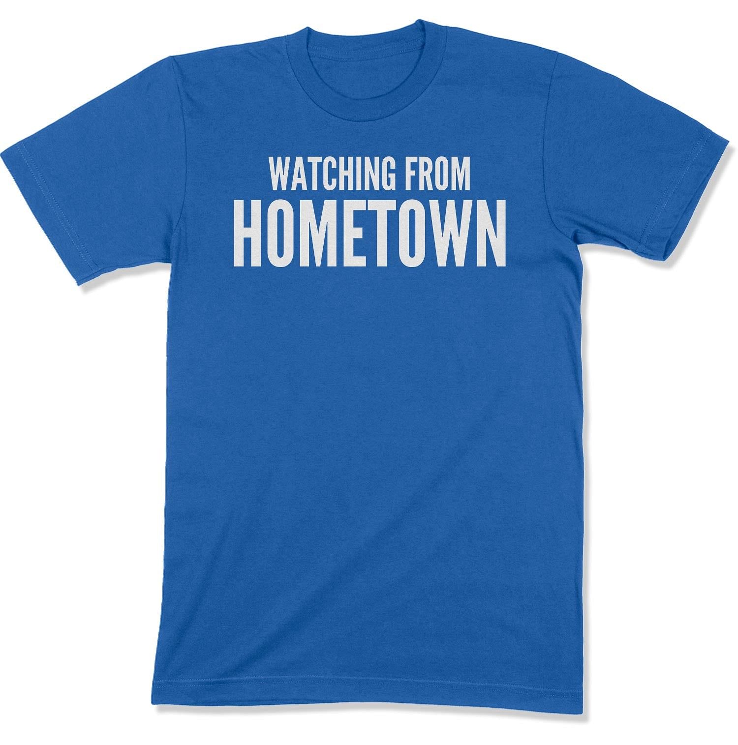 Customizable Watching from Hometown Unisex T-Shirt-East Coast AF Apparel