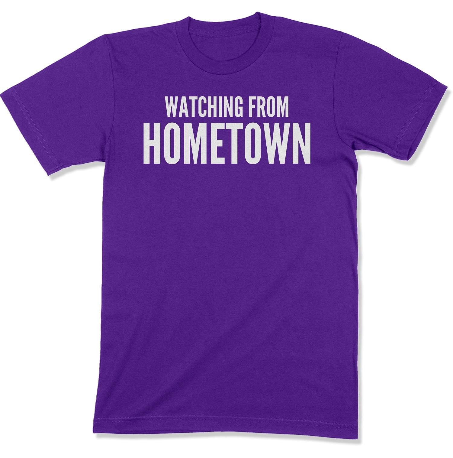 Customizable Watching from Hometown Unisex T-Shirt-East Coast AF Apparel