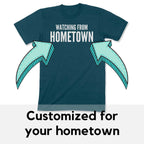 Customizable Watching from Hometown Unisex T-Shirt-East Coast AF Apparel