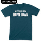 Customizable Watching from Hometown Unisex T-Shirt-East Coast AF Apparel