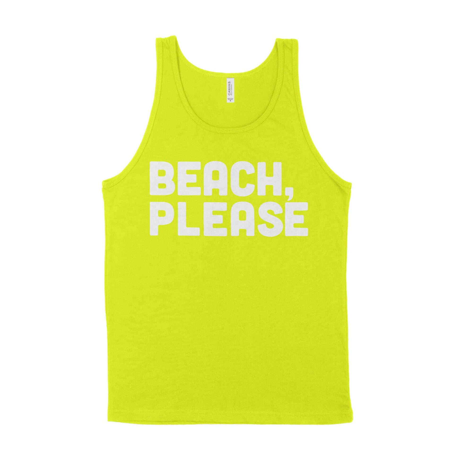 Beach, Please Unisex Tank Top-East Coast AF Apparel