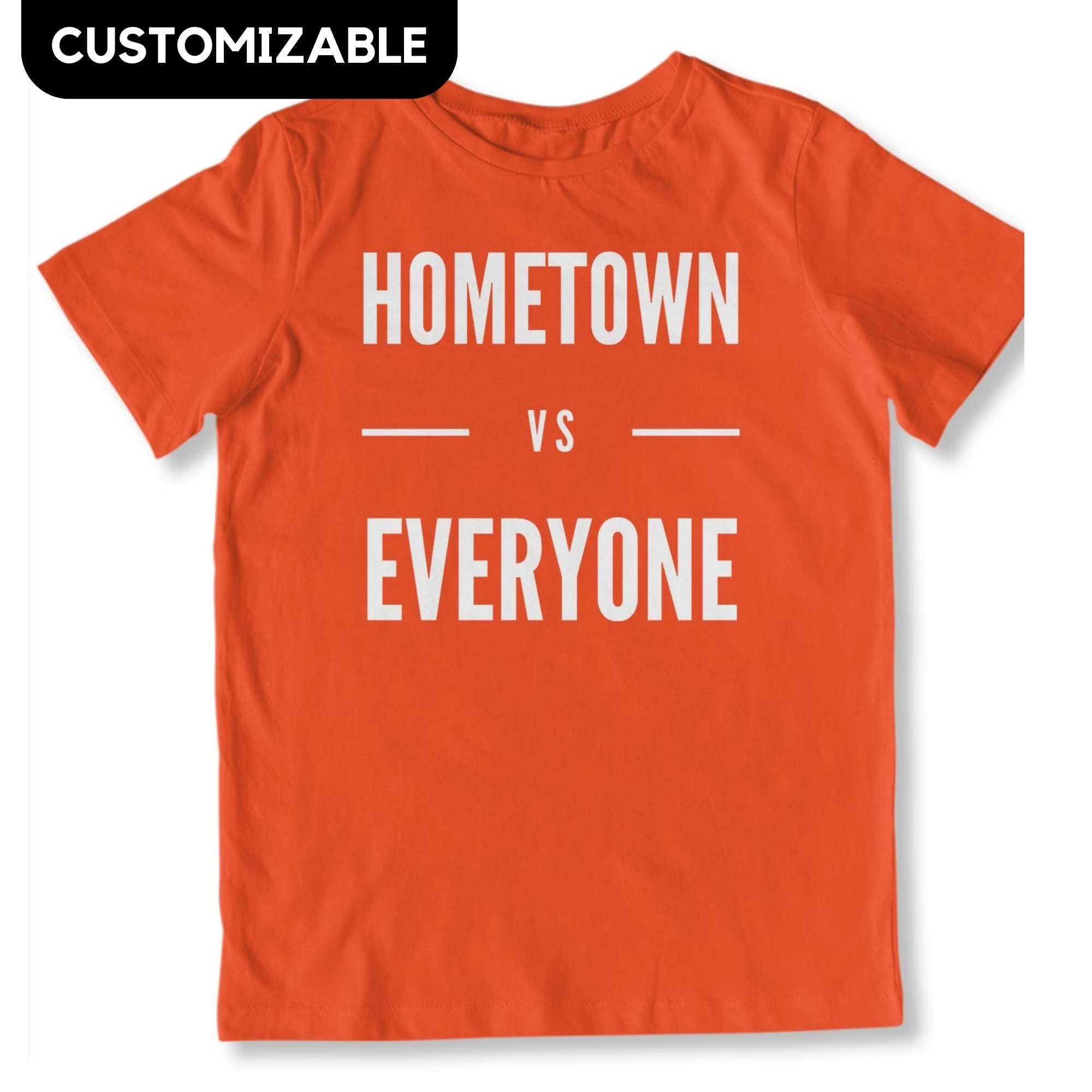Customizable Hometown vs Everyone Toddler T-Shirt-East Coast AF Apparel