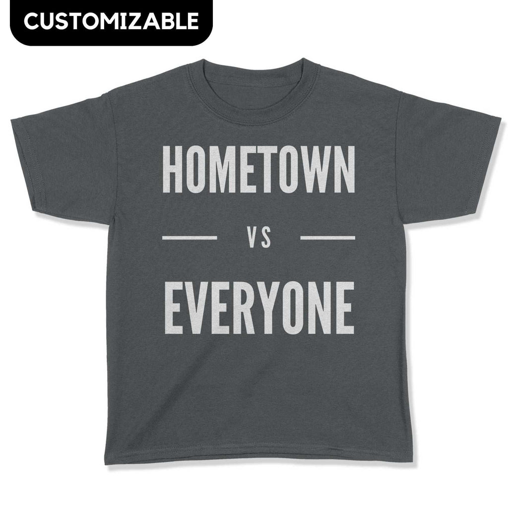 Customizable Hometown vs Everyone Youth T-Shirt-East Coast AF Apparel