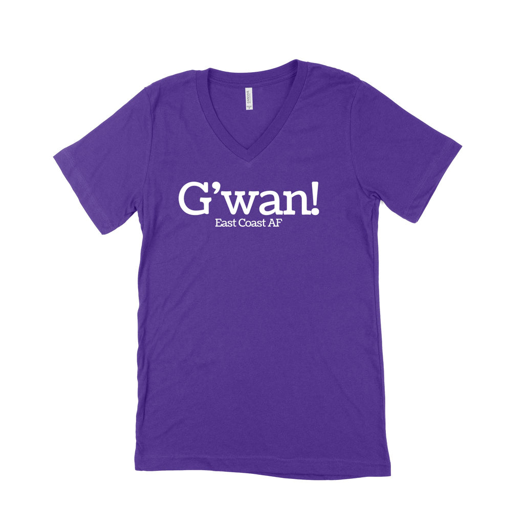 G'wan! Unisex V-Neck T-Shirt-East Coast AF Apparel