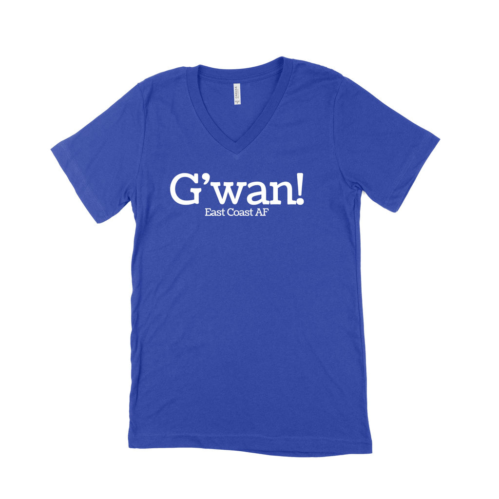 G'wan! Unisex V-Neck T-Shirt-East Coast AF Apparel