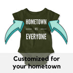 Customizable Hometown vs Everyone Baby Onesie-East Coast AF Apparel