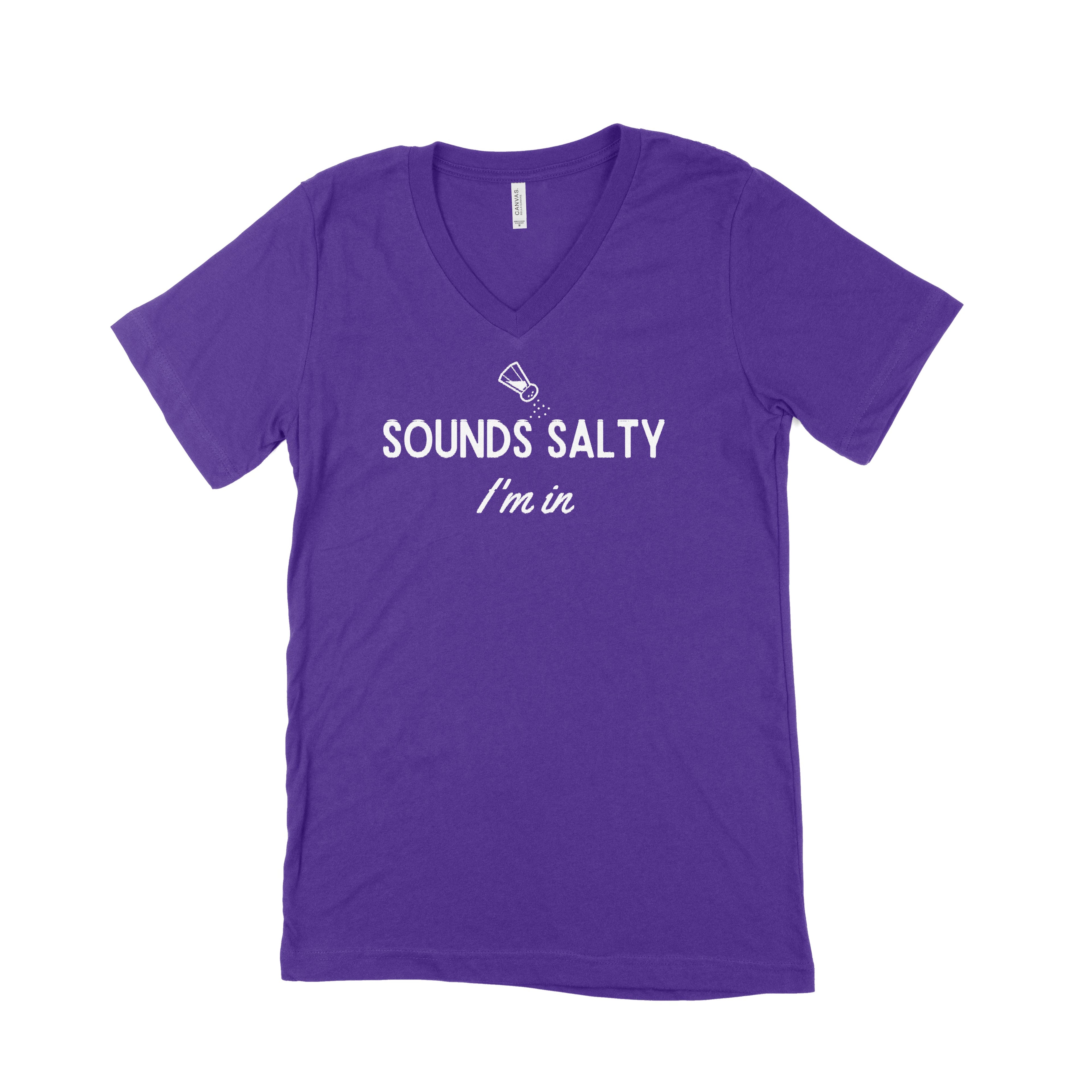 Sounds Salty Unisex V-Neck T-Shirt-East Coast AF Apparel