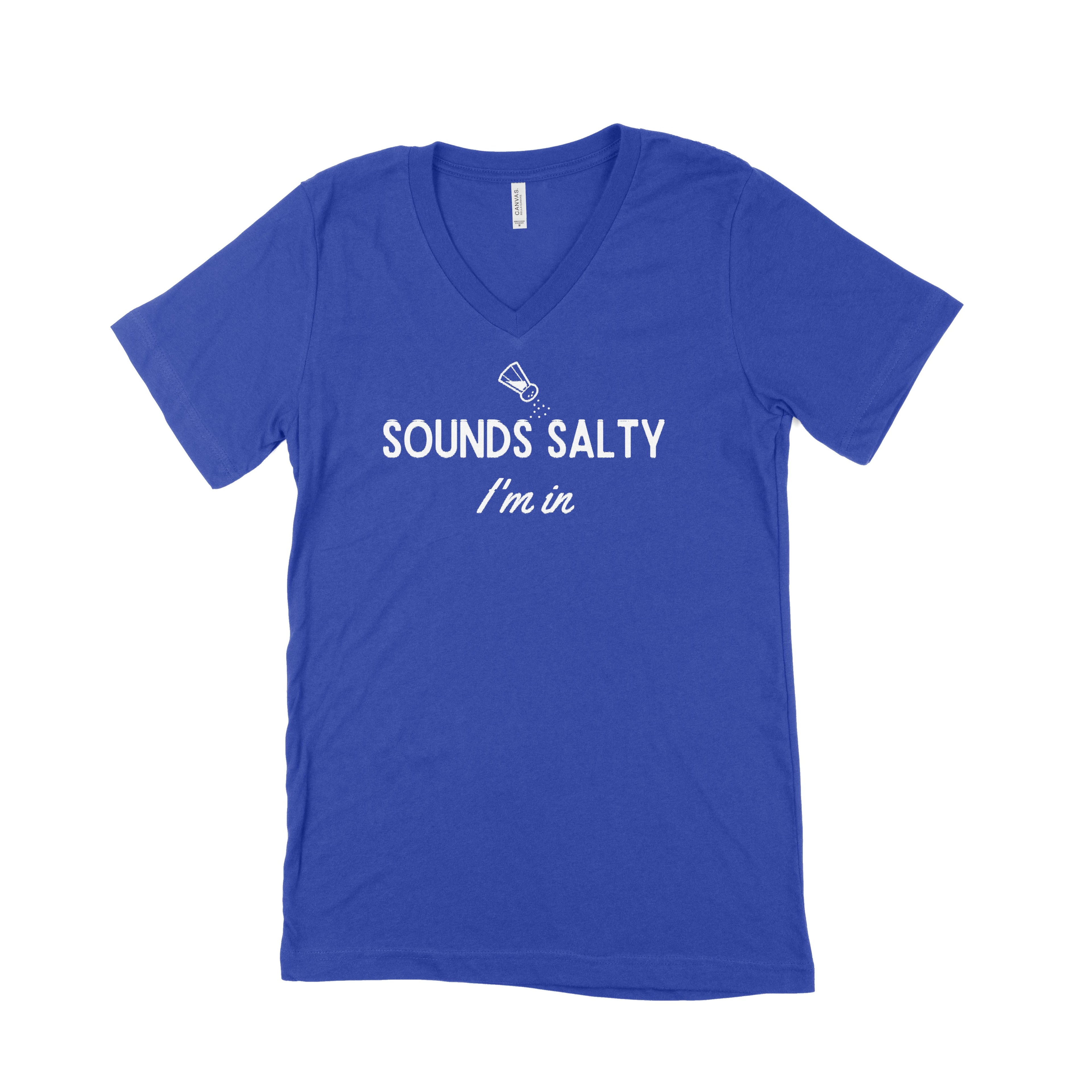 Sounds Salty Unisex V-Neck T-Shirt-East Coast AF Apparel