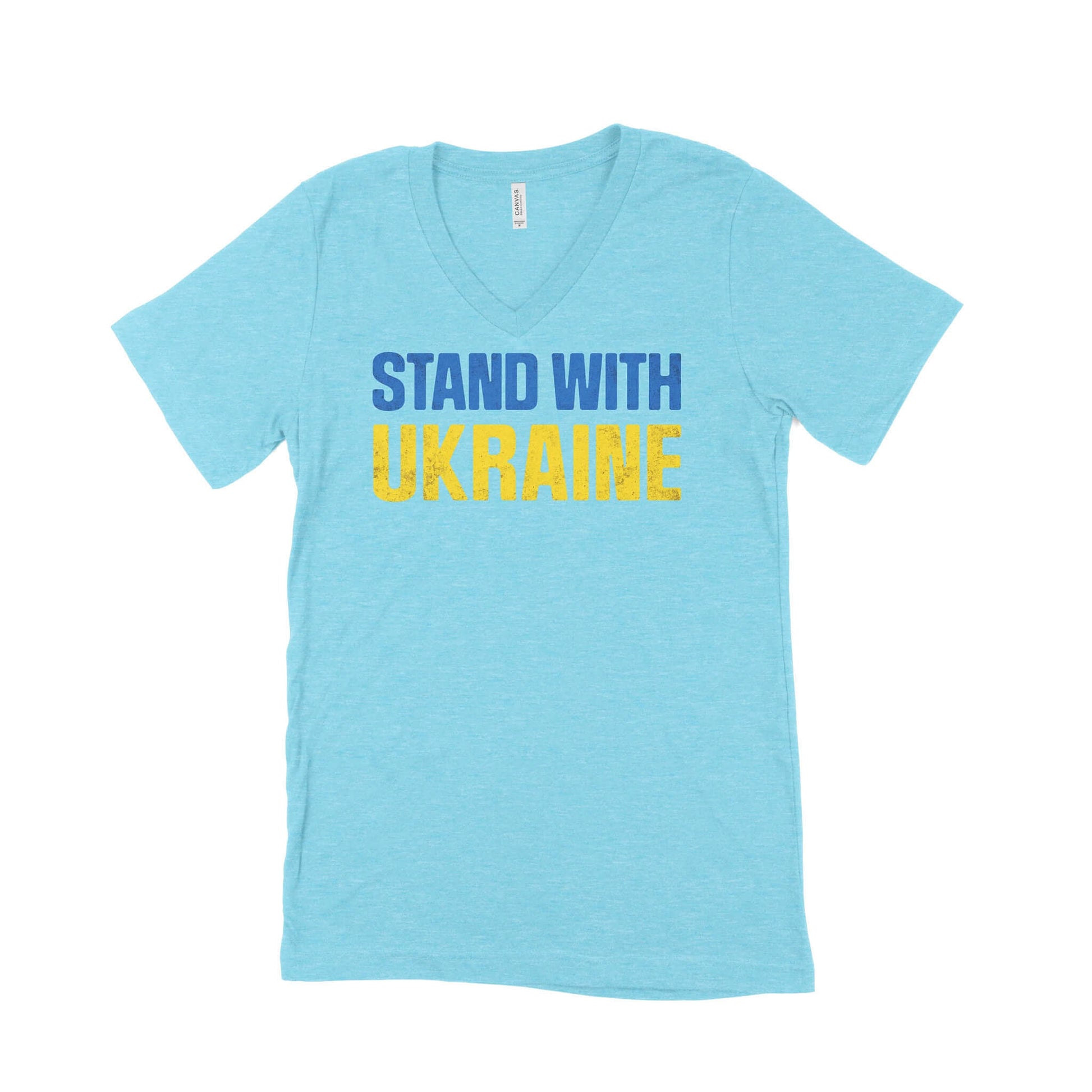 Stand With Ukraine Unisex V-Neck T-Shirt-East Coast AF Apparel