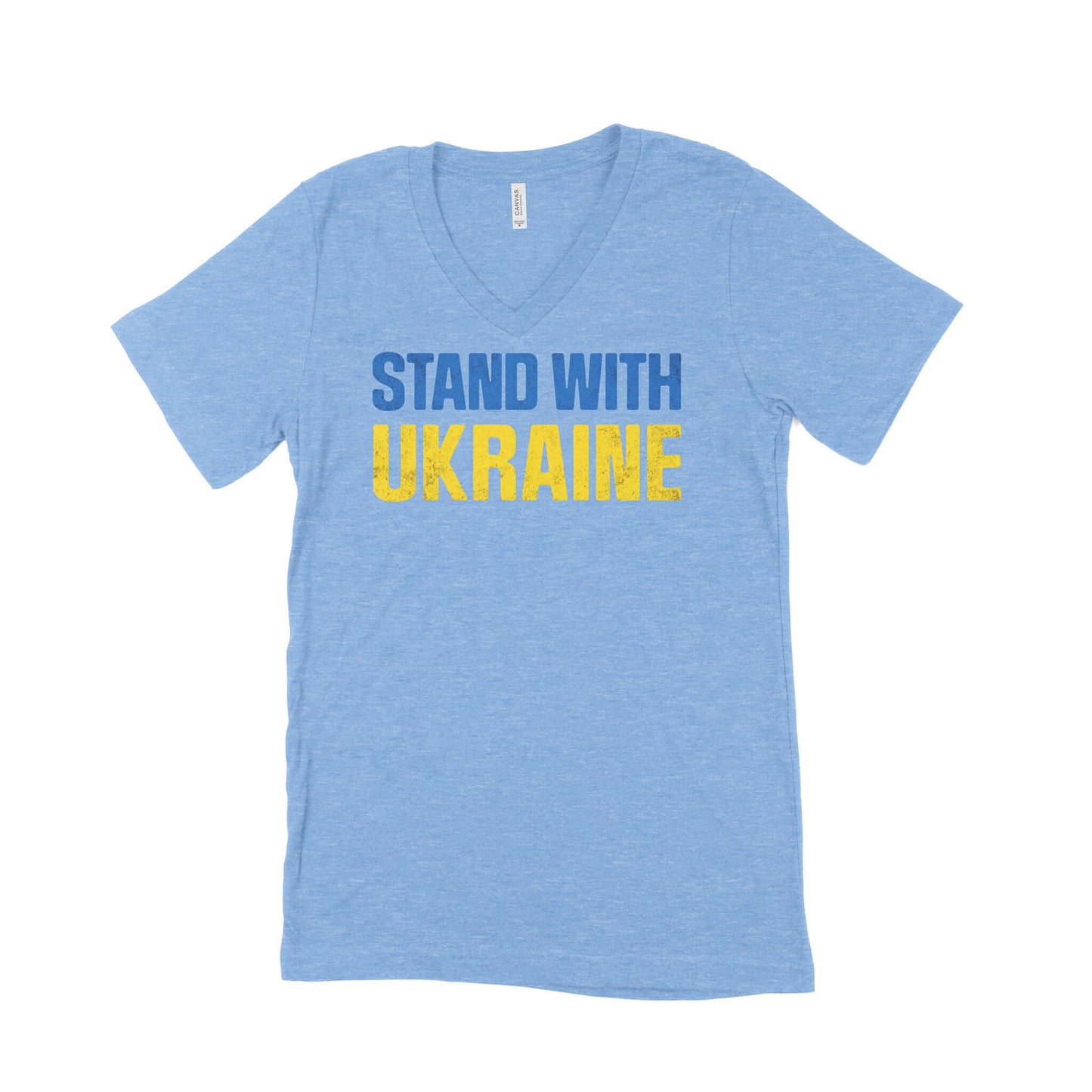 Stand With Ukraine Unisex V-Neck T-Shirt-East Coast AF Apparel