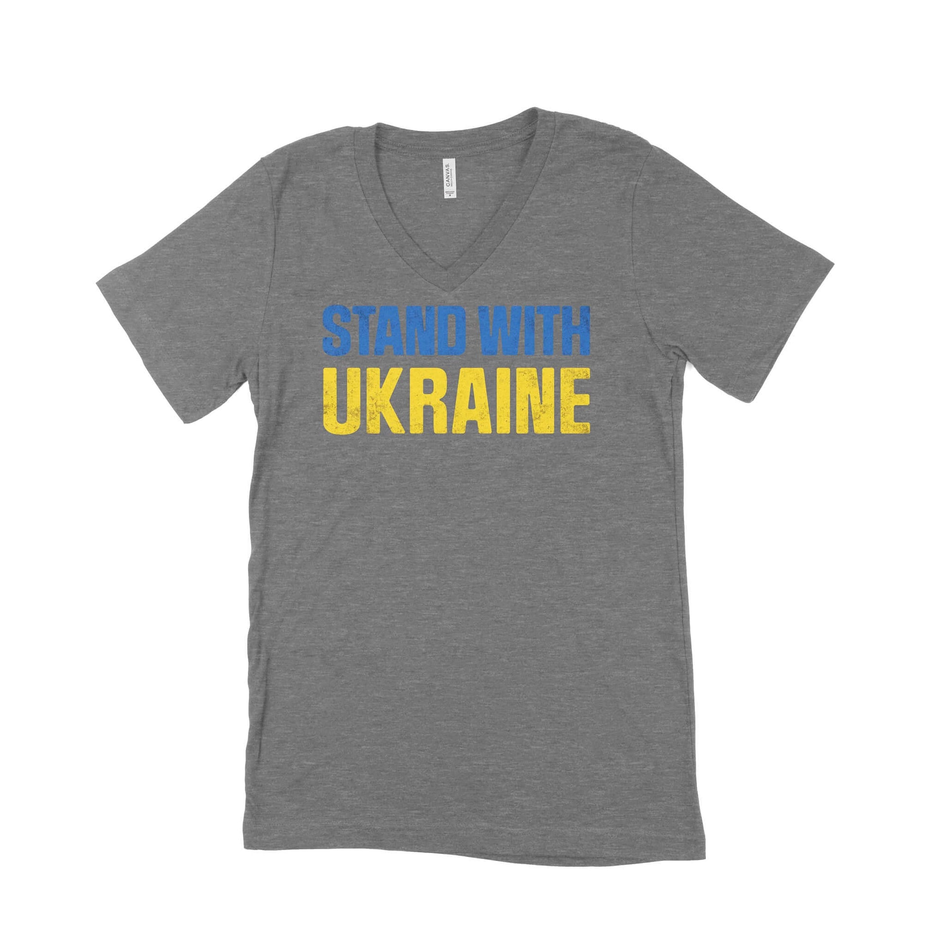 Stand With Ukraine Unisex V-Neck T-Shirt-East Coast AF Apparel